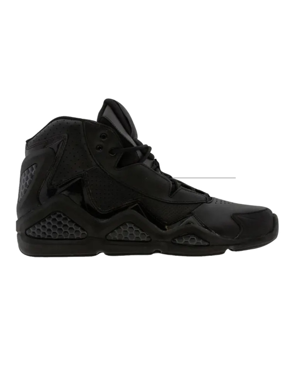 Reebok Men's Sermon-M Black Steel Retro Leather High-Top Sneakers Size 10.5
